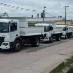 Camiones volcadores en Jose C Paz