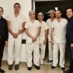 Nardini junto a médicos de Malvinas Argentinas