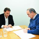 Sujarchuk firmó convenio por nuevas luminarias
