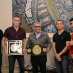Zamora recibió a campeón de boxeo