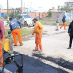Zamora supervisó obras de pavimentación en el distrito
