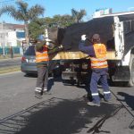 Trabajos de bacheo en calles de Tigre