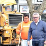 Zamora supervisó el avance del nuevo pavimento de Avenida Liniers