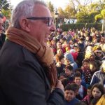 Julio Zamora en los festejos por el Día del Niño en plazas de Tigre