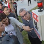 Julio Zamora supervisó la colocación de nuevas cámaras de seguridad interactivas en Tigre
