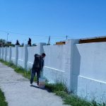 Trabajos de pintura en paredones en escuelas de José C. Paz