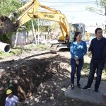 Nardini junto a vecinos en nueva obra hidráulica en Malvinas Argentinas