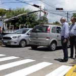 Julio Zamora supervisó la instalación de nuevos semáforos