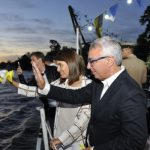 Julio y Gisela Zamora en los festejos por el Día de la Virgen en Tigre