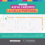 Obras de asfalto en Moreno