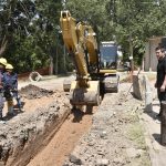 Nardini supervisó el nuevo asfalto de calle Colombia en Tortuguitas