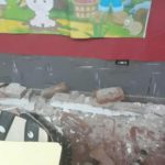 Se derrumbó techo en escuela de Pilar