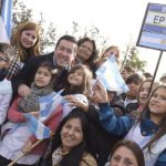 Leo Nardini y la jura a la bandera en Malvinas Argentinas