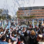 Miles de estudiantes juraron a la bandera en Malvinas Argentinas