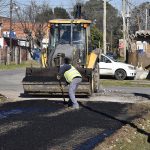 Julio Zamora recorrió obras de asfalto en Benavídez
