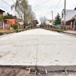 Nardini supervisó una nueva obra de pavimentación en Los Polvorines