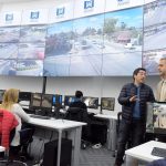 Leo Nardini recorrió el Centro de Monitoreo junto a Matías Stevanato