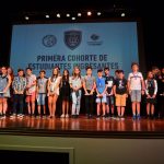 Ariel Sujarchuk y la ministra de Educación bonaerense Agustina Vila entregaron un reconocimiento a los 129 ingresantes del Colegio Cereijo de la UBA