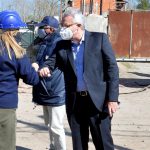 Julio Zamora recorrió obras de agua y pavimento en Rincón de Milberg