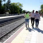 Leo Nardini recorrió el avance de obras de las estaciones ferroviarias del Belgrano Norte