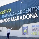 Leo Nardini supervisó las obras del polideportivo «Diego Armando Maradona»