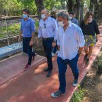 Juan Andreotti recorrió con autoridades de ADIF la obra del nuevo Paseo Aeróbico en la calle Mansilla