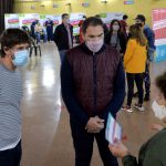 Juan Andreotti visitó el nuevo vacunatorio contra COVID-19 en la Unión Ferroviaria