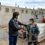 Juan Andreotti recorrió el avance de obra de la segunda Escuela de Oficios de San Fernando