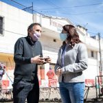 MARIEL FERNÁNDEZ Y EL MINISTRO KATOPODIS RECORRIERON OBRAS EN MORENO