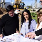 Leo Nardini y Noe Correa visitaron el lugar donde se desarrollan los trabajos.