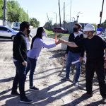 Leo Nardini y Noe Correa visitaron el lugar donde se desarrollan los trabajos.