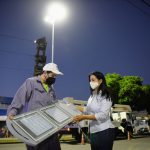 Noe Correa supervisó el recambio de luminarias en Los Polvorines