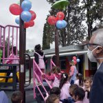 Julio Zamora inauguró los nuevos juegos del Jardín N° 907 «Granaderos de San Martín» de General Pacheco