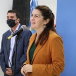 Mariel Fernández, junto al subsecretario de Articulación Territorial, Gerardo Girón; el jefe de la Agencia Territorial, Mariano Sánches y la Subsecretaría de Formación Profesional del Ministerio de Trabajo, inauguraron la Agencia Territorial Moreno.