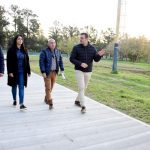Noe Correa y Leo Nardini supervisaron el avance de obra del “Parque La Laguna”
