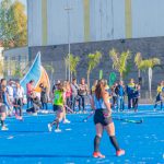 Juan Andreotti inauguró una nueva cancha de hockey con figuras de Los Leones y Las Leonas