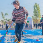 Juan Andreotti inauguró una nueva cancha de hockey con figuras de Los Leones y Las Leonas