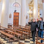Juan Andreotti visitó las obras de restauración del templo Nuestra Señora de Aránzazu