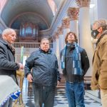 Juan Andreotti visitó las obras de restauración del templo Nuestra Señora de Aránzazu