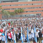 4500 alumnos de 4° año de Malvinas Argentinas hicieron la Promesa a la Bandera