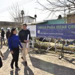 Noe Correa visitó un nuevo trabajo de red de agua en la ciudad de Grand Bourg