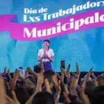 MAYRA EN LOS FESTEJOS POR EL DÍA DE LAS Y LOS TRABAJADORES MUNICIPALES