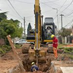 Nardini y Correa recorrieron obras de desagües pluviales en Villa de Mayo