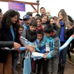 Malena Galmarini y Romina Barrios inauguraron el Muelle Vecinal de las Infancias y un nuevo espacio recreativo en el barrio Almirante Brown