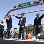 Sergio Massa, Leo Nardini y Noe Correa, inauguraron el Viaducto “Papa Francisco” de Malvinas Argentinas